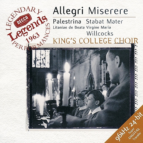 Allegri: Miserere / Palestrina: Stabat Mater, King's College Choir, Willcocks