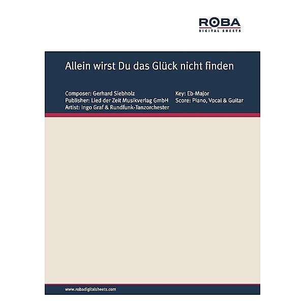 Allein wirst Du das Glück nicht finden, Wolfgang Brandenstein