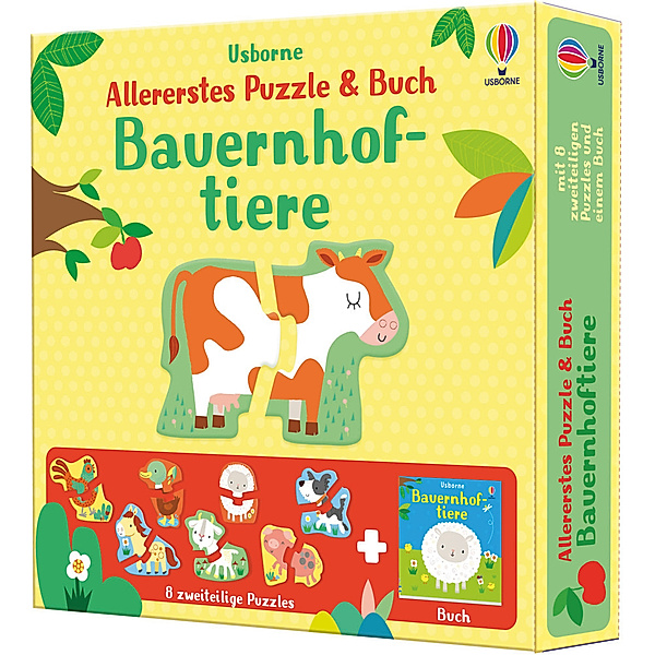 Usborne Verlag Allererstes-Puzzle-und-Buch-Reihe - Allererstes Puzzle & Buch: Bauernhoftiere, Matthew Oldham