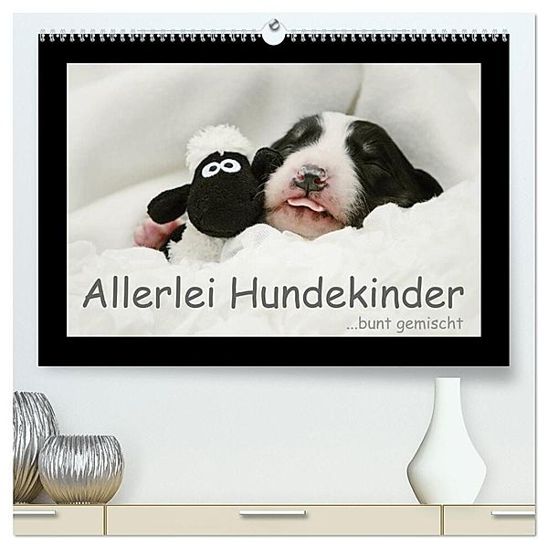 Allerlei Hundekinder (hochwertiger Premium Wandkalender 2024 DIN A2 quer), Kunstdruck in Hochglanz, Kathrin Köntopp
