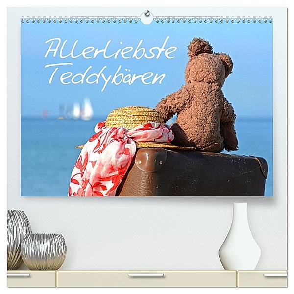 Allerliebste Teddybären (hochwertiger Premium Wandkalender 2025 DIN A2 quer), Kunstdruck in Hochglanz, Calvendo, Sarnade