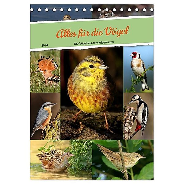 Alles für die Vögel (Tischkalender 2024 DIN A5 hoch), CALVENDO Monatskalender, Leo Bucher