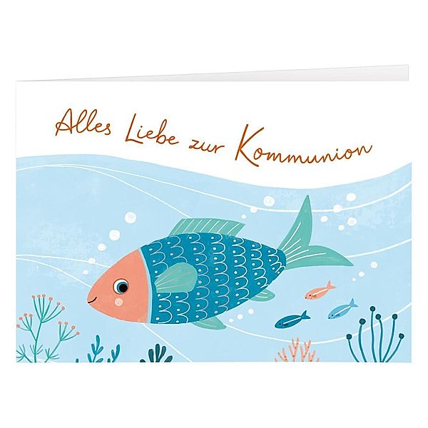 Alles Liebe zur Kommunion | Glückwunschkarte zur Erstkommunion, mit Briefkuvert