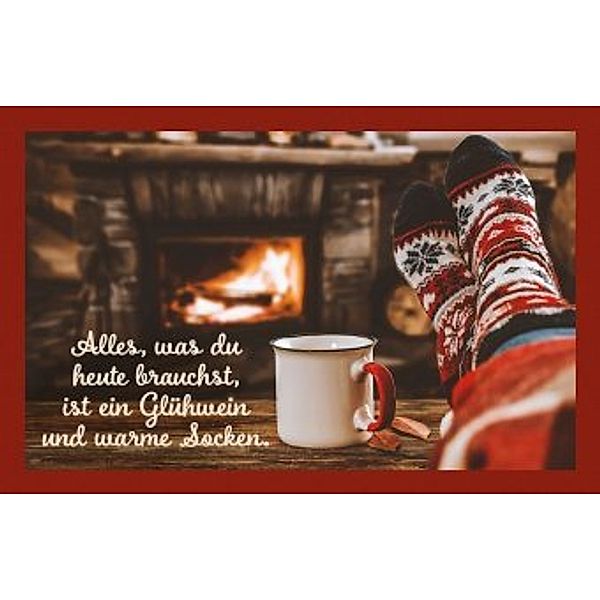 Alles, was Du heute brauchst, ist ein ein Glühwein und warme Socken., Glühweinkarte