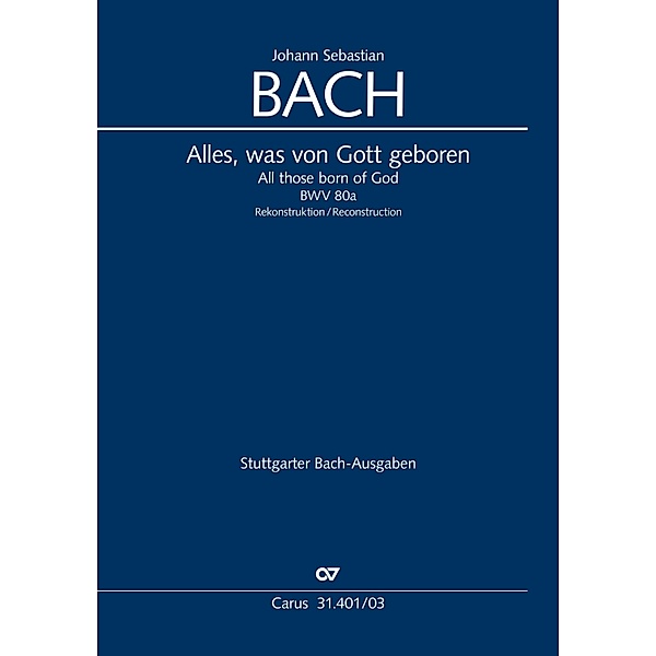 Alles, was Gott geboren (Klavierauszug), Johann Sebastian Bach