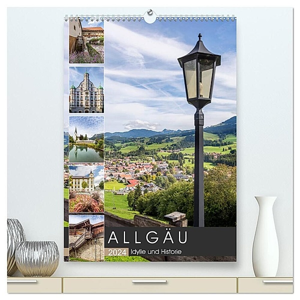 ALLGÄU Idylle und Historie (hochwertiger Premium Wandkalender 2024 DIN A2 hoch), Kunstdruck in Hochglanz, Melanie Viola