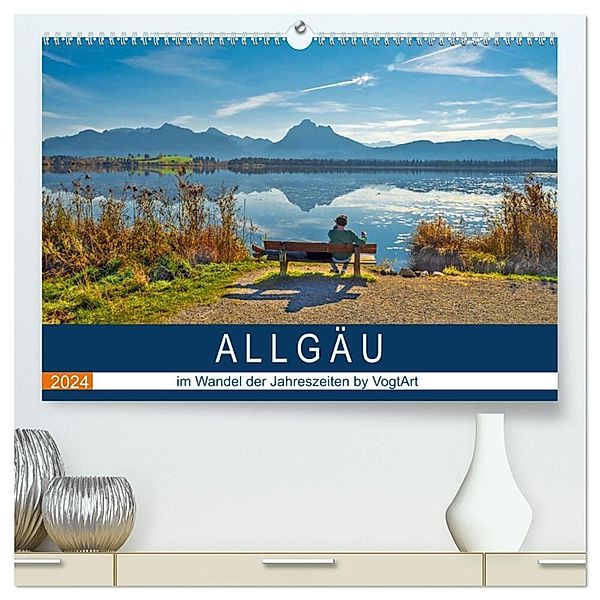 ALLGÄU, im Wandel der Jahreszeiten. (hochwertiger Premium Wandkalender 2024 DIN A2 quer), Kunstdruck in Hochglanz, VogtArt