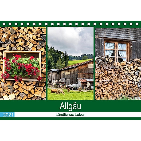 Allgäu - Landliches Leben (Tischkalender 2021 DIN A5 quer), Brigitte Dürr