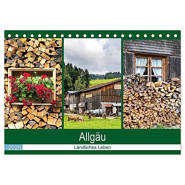 Allgäu - Landliches Leben (Tischkalender 2025 DIN A5 quer), CALVENDO Monatskalender, Calvendo, Brigitte Dürr