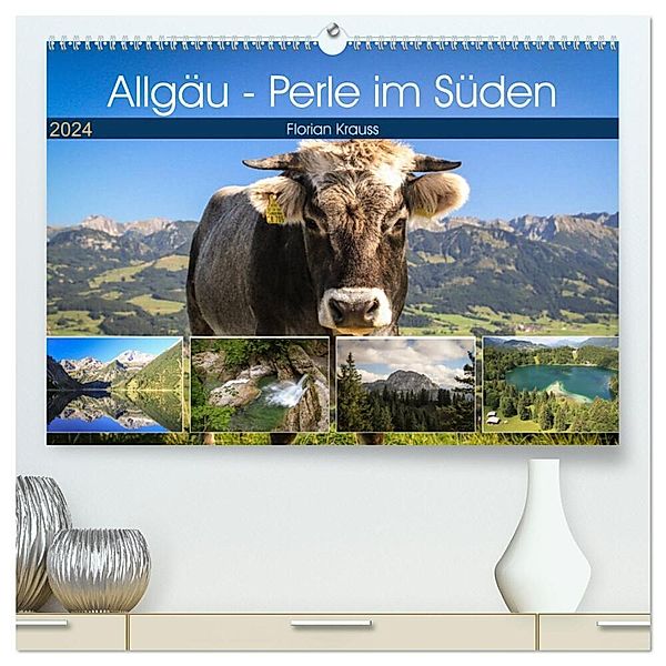 Allgäu - Perle im Süden (hochwertiger Premium Wandkalender 2024 DIN A2 quer), Kunstdruck in Hochglanz, Florian Krauß