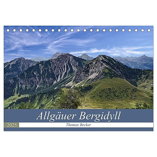 Allgäuer Bergidyll (Tischkalender 2025 DIN A5 quer), CALVENDO Monatskalender, Calvendo, Thomas Becker