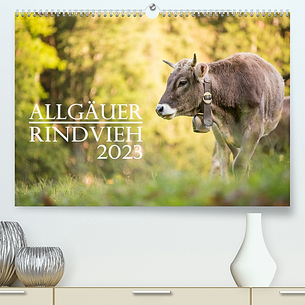 Allgäuer Rindvieh 2023 (Premium, hochwertiger DIN A2 Wandkalender 2023, Kunstdruck in Hochglanz), Juliane Wandel