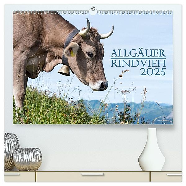 Allgäuer Rindvieh 2025 (hochwertiger Premium Wandkalender 2025 DIN A2 quer), Kunstdruck in Hochglanz, Calvendo, Juliane Wandel