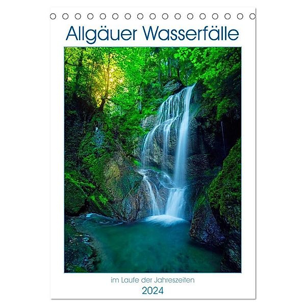Allgäuer Wasserfälle (Tischkalender 2024 DIN A5 hoch), CALVENDO Monatskalender, calvaine8