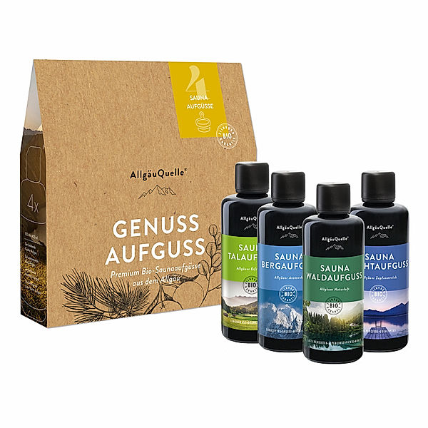 Allgäuquelle Saunaaufguss Geschenkset 4x100ml