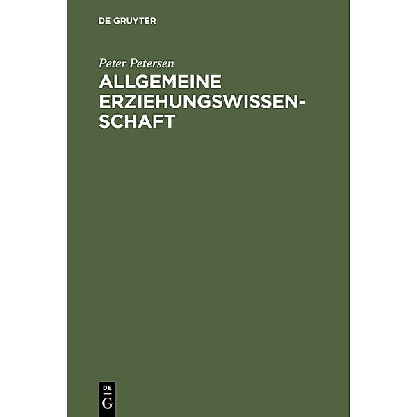 Allgemeine Erziehungswissenschaft, Peter Petersen