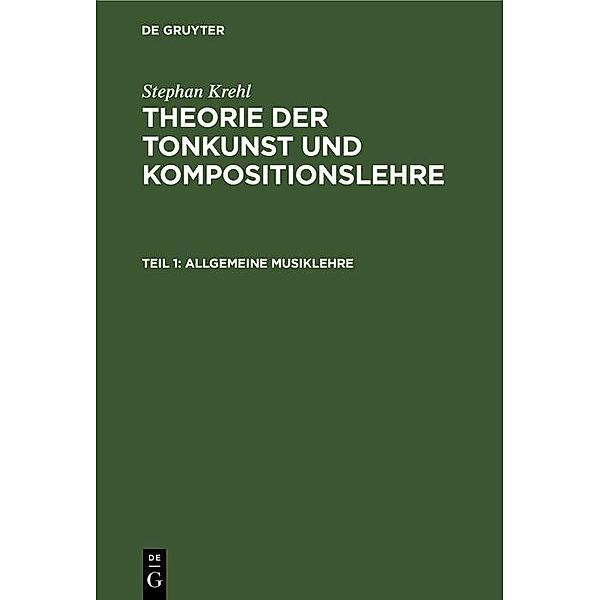 Allgemeine Musiklehre, Stephan Krehl