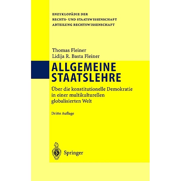 Allgemeine Staatslehre / Enzyklopädie der Rechts- und Staatswissenschaft, Thomas Fleiner, Lidija Basta Fleiner