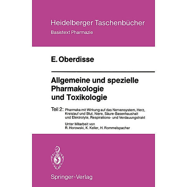 Allgemeine und spezielle Pharmakologie und Toxikologie.Tl.2, Eckard Oberdisse