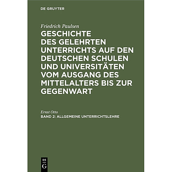 Allgemeine Unterrichtslehre, Ernst Otto