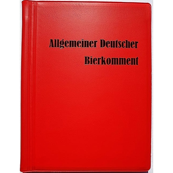 Allgemeiner Deutscher Bierkomment von 1899