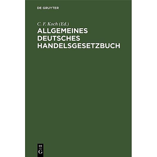 Allgemeines deutsches Handelsgesetzbuch