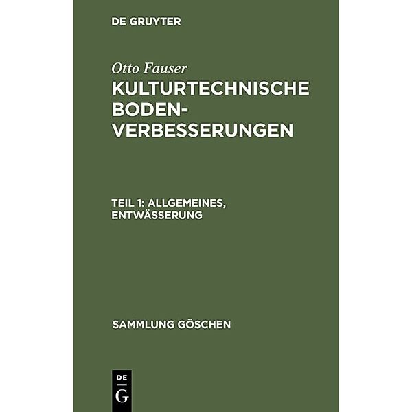 Allgemeines, Entwässerung, Otto Fauser
