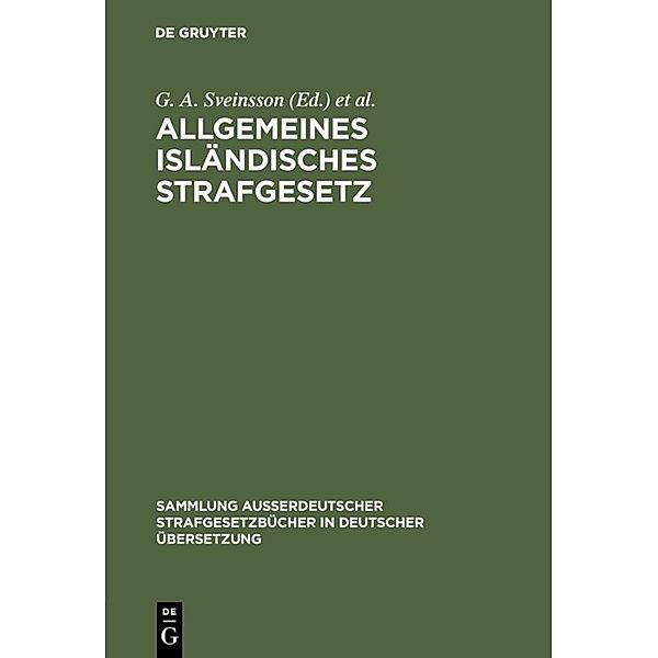 Allgemeines isländisches Strafgesetz