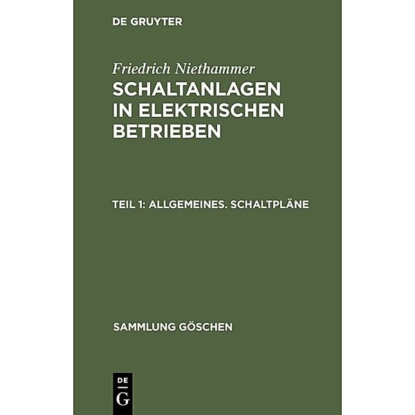Allgemeines. Schaltpläne, Friedrich Niethammer