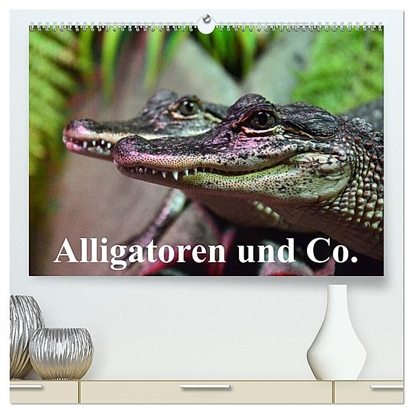 Alligatoren und Co. (hochwertiger Premium Wandkalender 2024 DIN A2 quer), Kunstdruck in Hochglanz, Elisabeth Stanzer