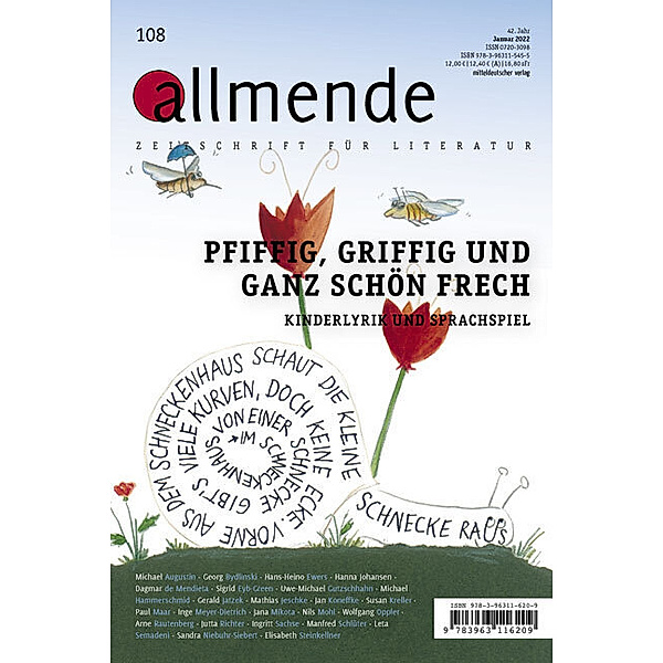 Allmende 108 - Zeitschrift für Literatur