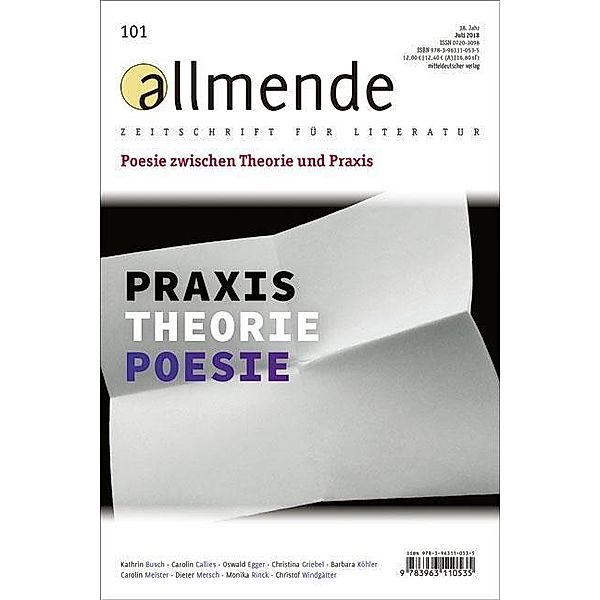 allmende. Zeitschrift für Literatur