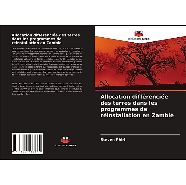 Allocation différenciée des terres dans les programmes de réinstallation en Zambie, Steven Phiri