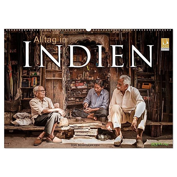 Alltag in Indien (Wandkalender 2025 DIN A2 quer), CALVENDO Monatskalender, Calvendo, Jens Benninghofen