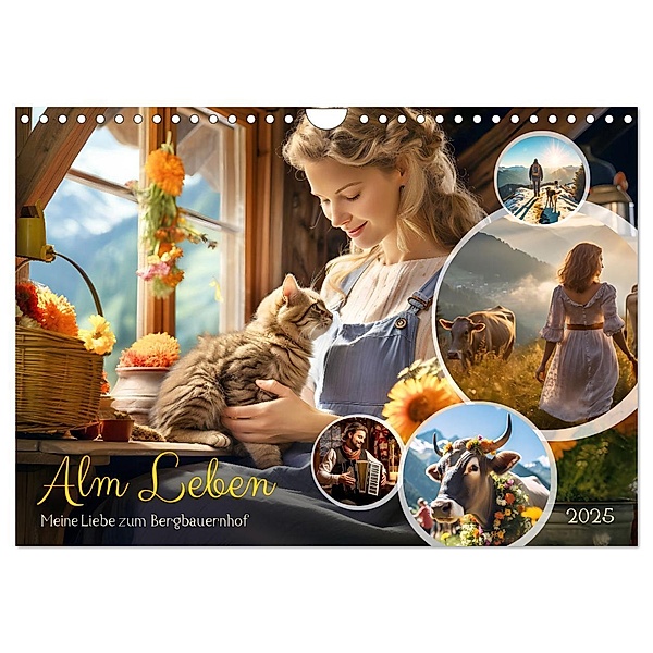 Alm Leben - Meine Liebe zum Bergbauernhof (Wandkalender 2025 DIN A4 quer), CALVENDO Monatskalender, Calvendo, Anja Frost