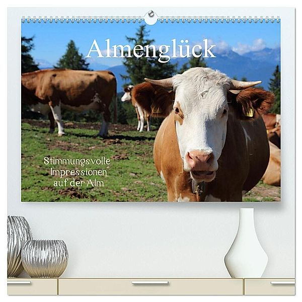 Almenglück (hochwertiger Premium Wandkalender 2024 DIN A2 quer), Kunstdruck in Hochglanz, Christine Wirges