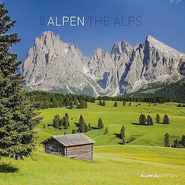 Alpen 2022 - Broschürenkalender 30x30 cm (30x60 geöffnet) - Kalender mit Platz für Notizen - The Alps - Bildkalender - W