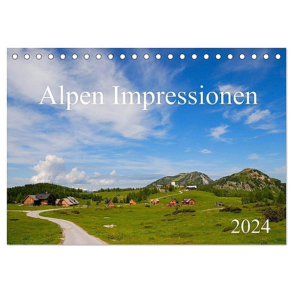 Alpen Impressionen (Tischkalender 2024 DIN A5 quer), CALVENDO Monatskalender, Karin Jähne