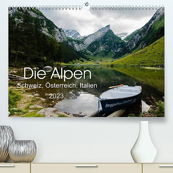 Alpen (Schweiz, Österreich, Italien) (Premium, hochwertiger DIN A2 Wandkalender 2023, Kunstdruck in Hochglanz), Elke Hacker