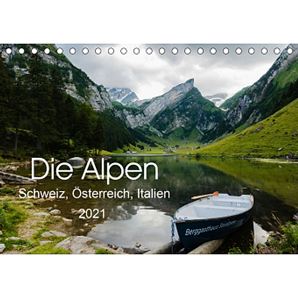 Alpen (Schweiz, Österreich, Italien) (Tischkalender 2021 DIN A5 quer), Elke Hacker