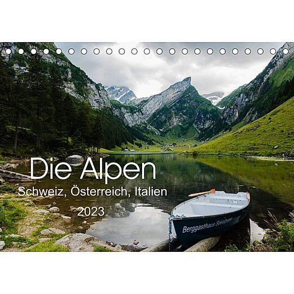 Alpen (Schweiz, Österreich, Italien) (Tischkalender 2023 DIN A5 quer), Elke Hacker