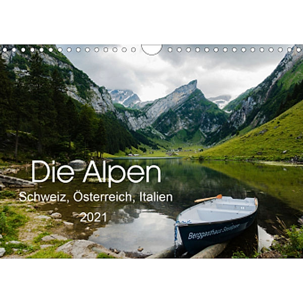 Alpen (Schweiz, Österreich, Italien) (Wandkalender 2021 DIN A4 quer), Elke Hacker