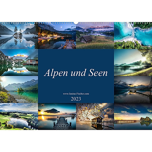 Alpen und Seen (Wandkalender 2023 DIN A2 quer), Janina Fischer