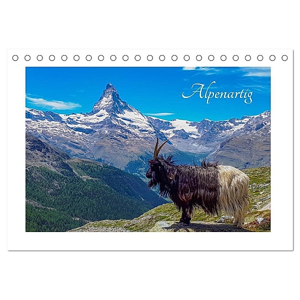 Alpenartig (Tischkalender 2024 DIN A5 quer), CALVENDO Monatskalender, Renaldo Caumont