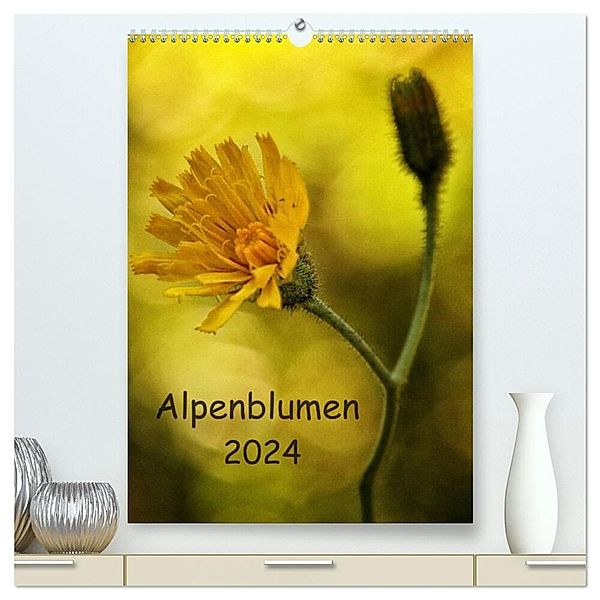 Alpenblumen 2024 (hochwertiger Premium Wandkalender 2024 DIN A2 hoch), Kunstdruck in Hochglanz, Hernegger Arnold