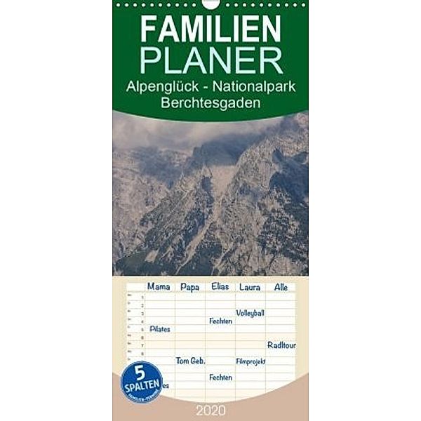 Alpenglück - Nationalpark Berchtesgaden - Familienplaner hoch (Wandkalender 2020 , 21 cm x 45 cm, hoch), Alexander von Düren