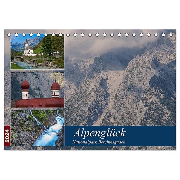 Alpenglück - Nationalpark Berchtesgaden (Tischkalender 2024 DIN A5 quer), CALVENDO Monatskalender, Alexander von Düren
