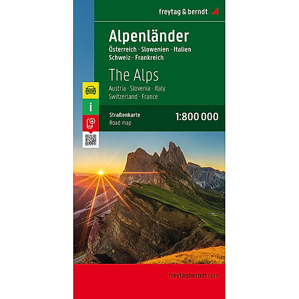 Alpenländer, Autokarte 1:800.000