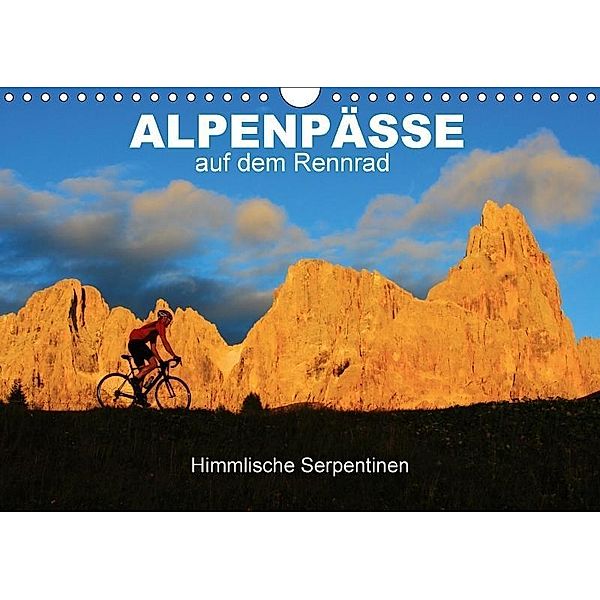 Alpenpässe auf dem Rennrad Himmlische Serpentinen (Wandkalender 2017 DIN A4 quer), Matthias Rotter