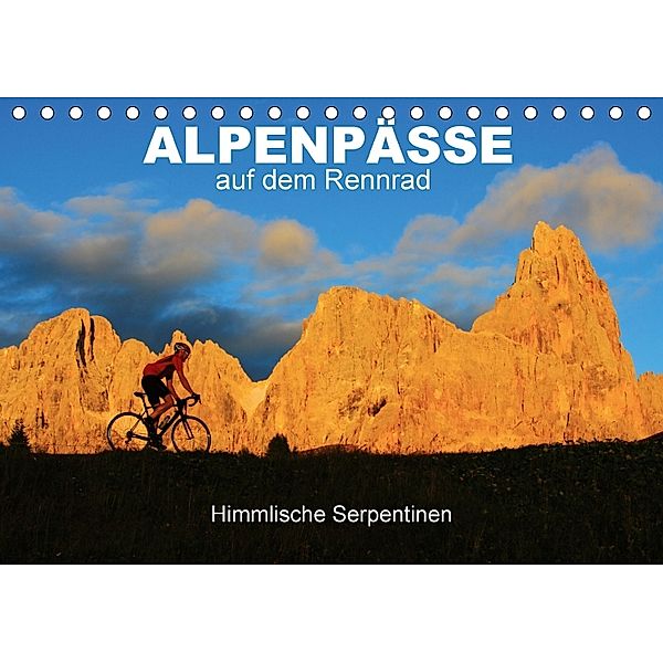 Alpenpässe auf dem Rennrad Himmlische Serpentinen (Tischkalender 2018 DIN A5 quer), Matthias Rotter